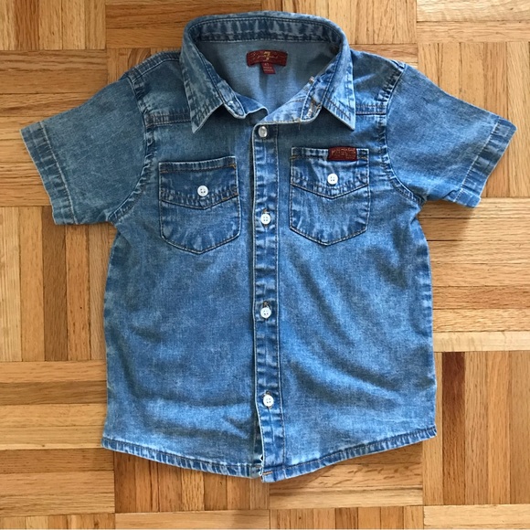 7 For All Mankind Boys Denim Shirt - Picture 3 of 12